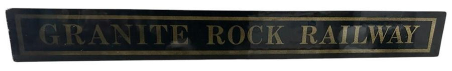 Granite Rock Railway Antique Jalousie Glass Sign