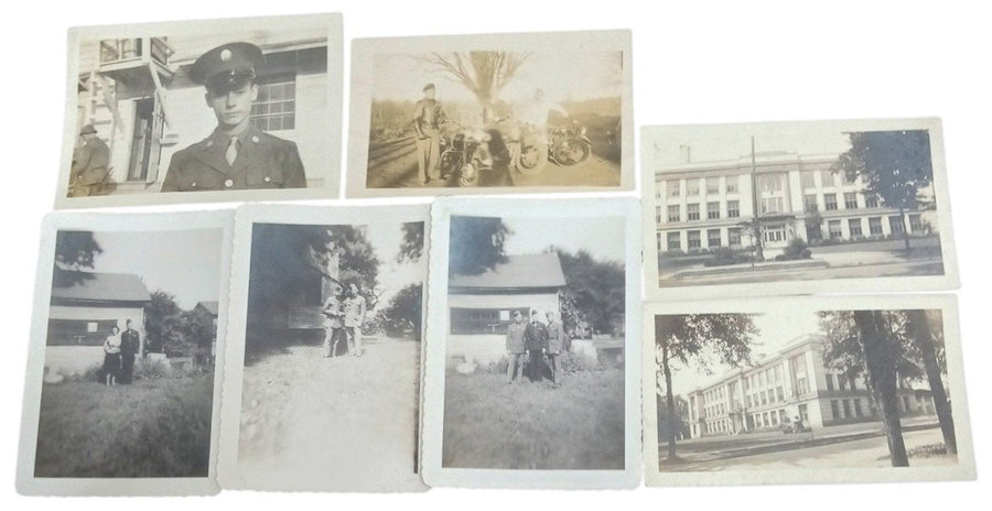 WWII Soldier Memory Photos Set Of 30 Antique Collectible Photographs 1940s