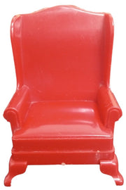 Marx Red Dollhouse Furniture Set Of 5 Vintage Collectible Miniature Toys