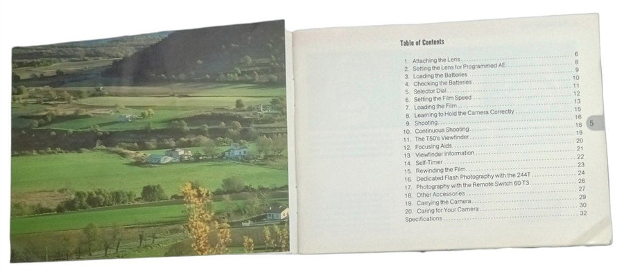 Canon T50 Manual & Products Guide 1980s Retro Collectible Photography Ephemera