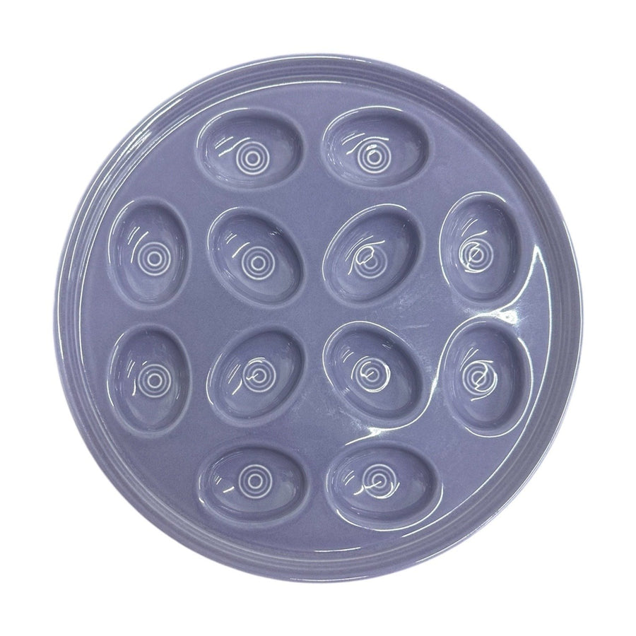 Fiesta - Lavender Purple Round Egg Serving Platter Homer Laughlin HLC Ceramic Tray Plate