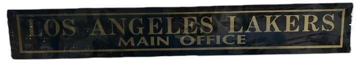 Los Angeles Lakers Main Office Antique Jalousie Glass Sign