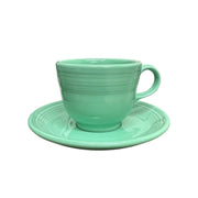 Fiesta - Seamist Green Teacup & Saucer Set Homer Laughlin HLC Ceramic