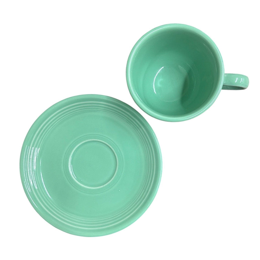 Fiesta - Seamist Green Teacup & Saucer Set Homer Laughlin HLC Ceramic