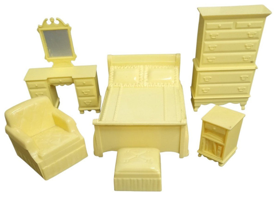 Marx Dollhouse Bedroom Furniture Set Of 6 Vintage Collectible Nostalgic