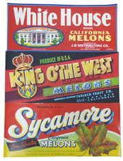 Fruit Crate Labels Set Of 3 Likely 1950s Vintage Collectible Advertising