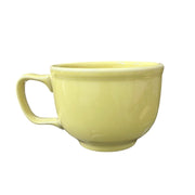 Homer Laughlin China Co. Yellow Jumbo Mug & Saucer Set HLC Ceramic Retired Cup Fiesta Go-Along