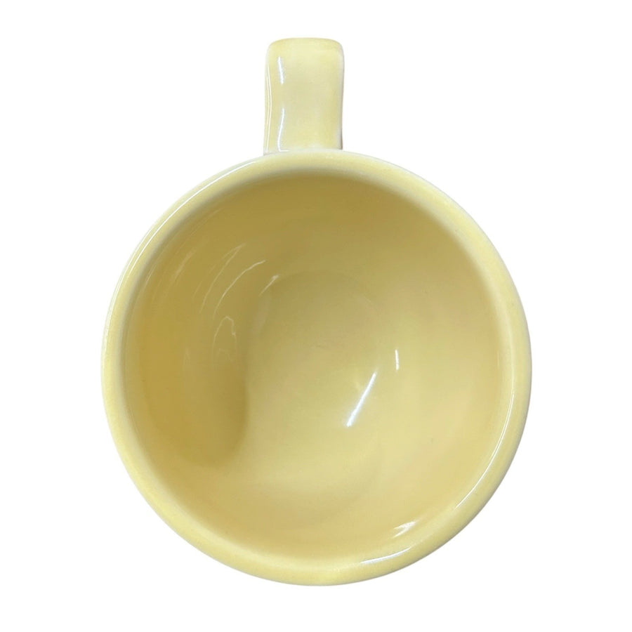 Homer Laughlin China Co. Yellow Jumbo Mug & Saucer Set HLC Ceramic Retired Cup Fiesta Go-Along