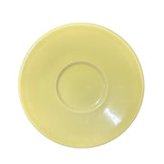 Homer Laughlin China Co. Yellow Jumbo Mug & Saucer Set HLC Ceramic Retired Cup Fiesta Go-Along