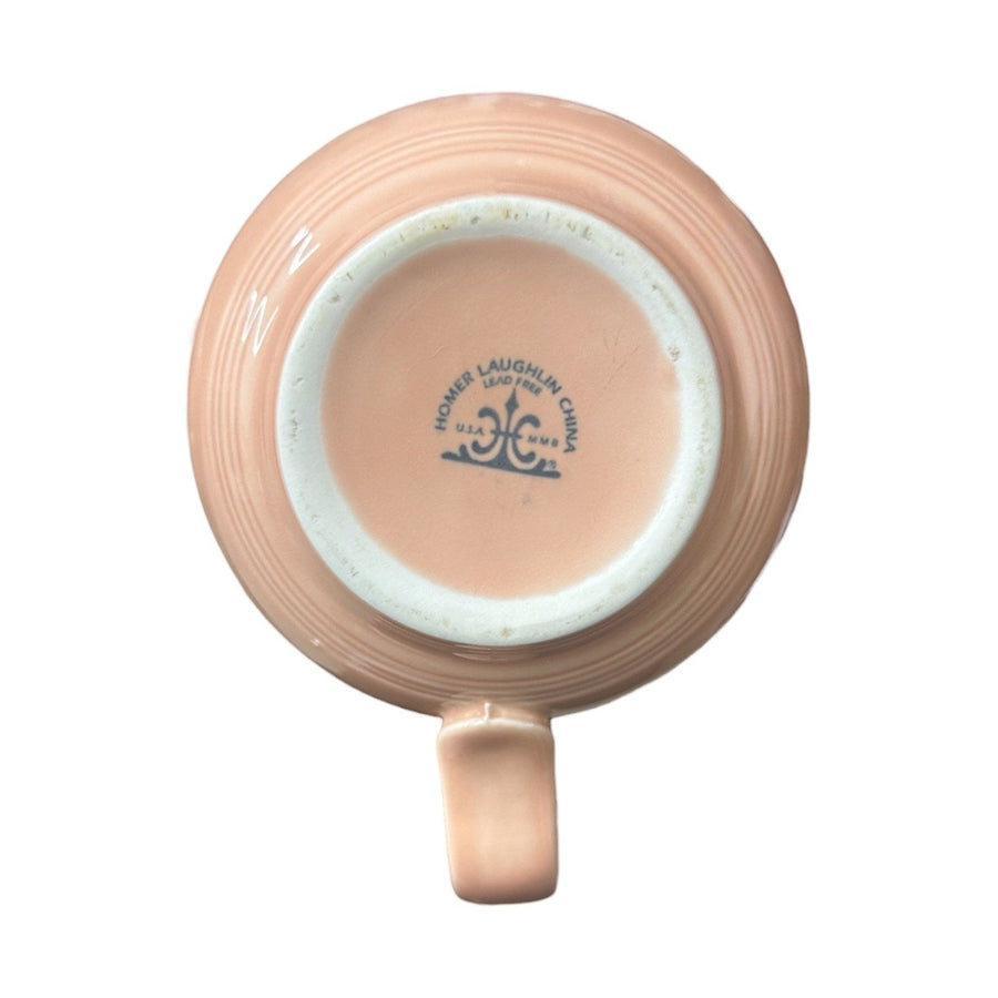 Homer Laughlin China Co. Apricot Jumbo Mug & Saucer Set HLC Ceramic Retired Cup Fiesta Go-Along
