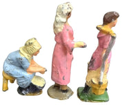 Johillco Milkmaid Lead Figures Set Of 3 Likely 1930s Vintage Collectible