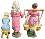 Johillco Milkmaid Lead Figures Set Of 3 Likely 1930s Vintage Collectible