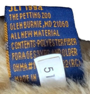 JLI The Petting Zoo Lion Plush 1994 Retro Collectible Stuffed Animal