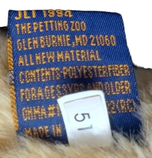 JLI The Petting Zoo Lion Plush 1994 Retro Collectible Stuffed Animal