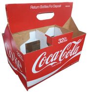 Coca Cola Cardboard Carrier/Caddy 32 Oz Bottles Vintage Collectible Nostalgic