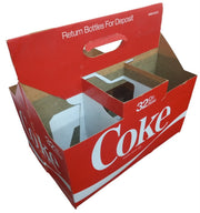Coca Cola Cardboard Carrier/Caddy 32 Oz Bottles Vintage Collectible Nostalgic