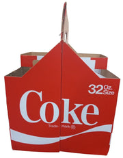 Coca Cola Cardboard Carrier/Caddy 32 Oz Bottles Vintage Collectible Nostalgic