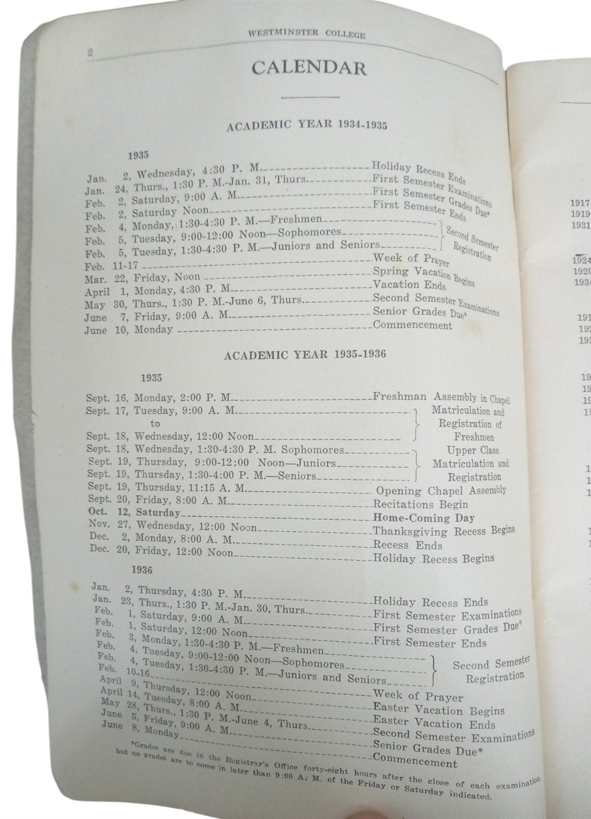 Westminster College Bulletin Booklet 1935 Antique Collectible Historical