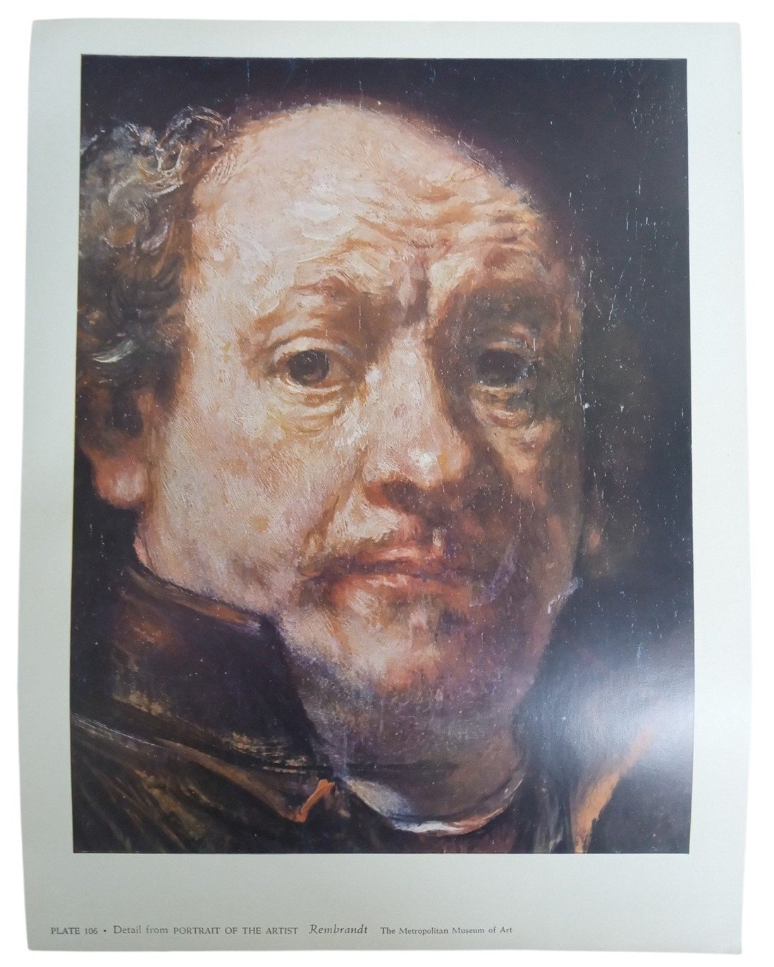Rembrandt & Bellini Art Prints Metropolitan Museum 1950s Vintage Decorative