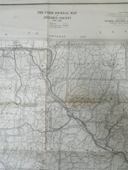 New York Steuben County Farm Journal Map 1917 Antique Collectible Ephemera