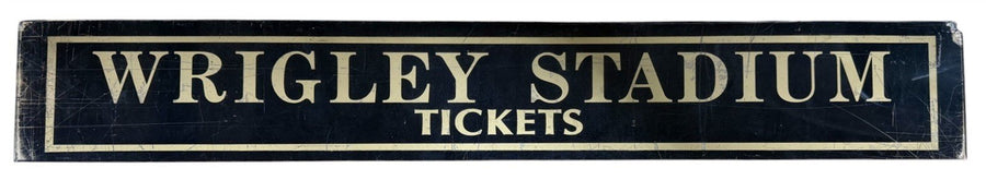 Wrigley Stadium Tickets Antique Jalousie Glass Sign