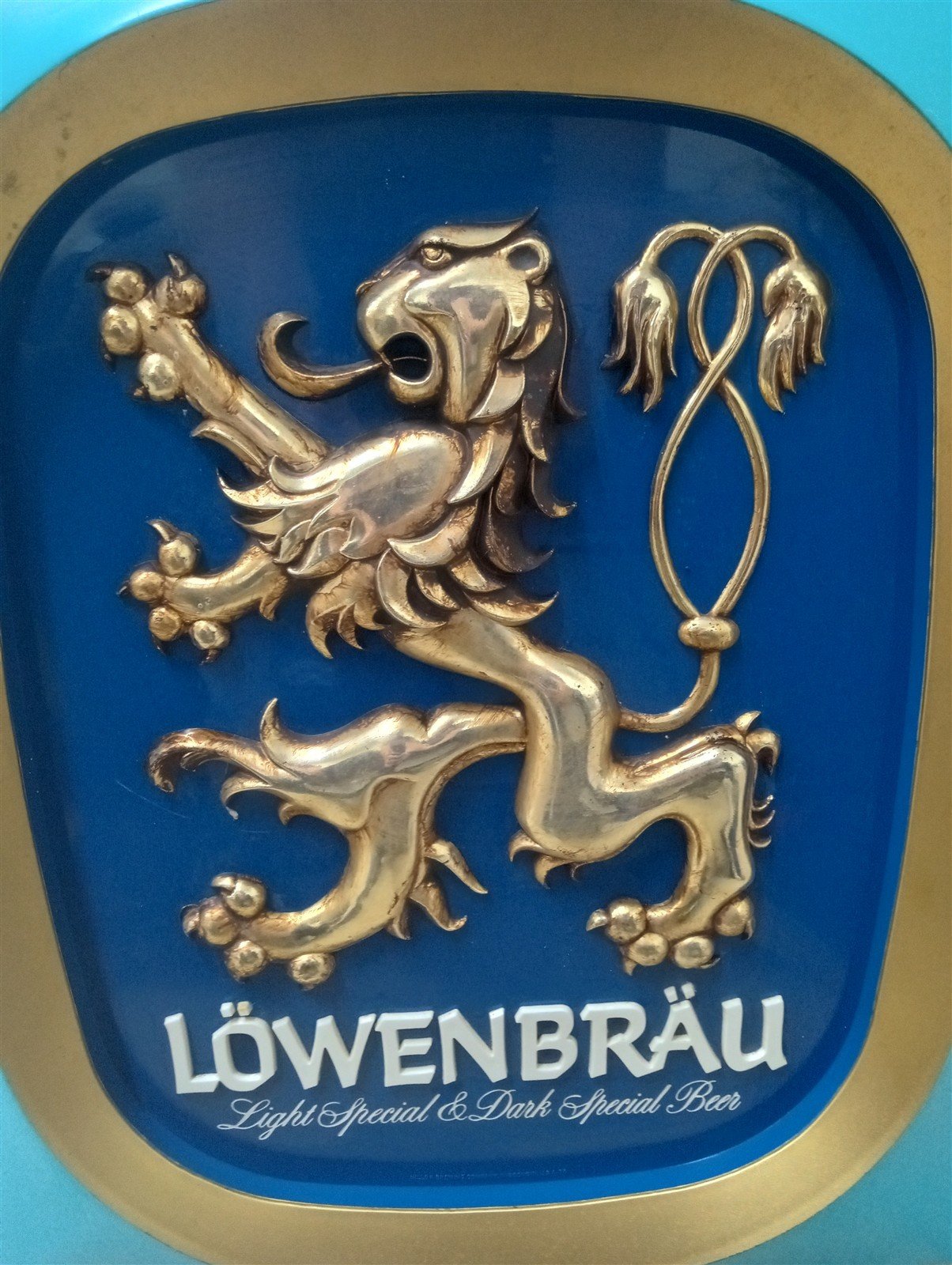 Miller Lowenbrau Light Up Sign Likely 1970s Vintage Decorative Untested