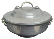 Pyrex Divided Chafing Dish W/ Aluminum Warmer Vintage Collectible 1960s