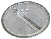 Pyrex Divided Chafing Dish W/ Aluminum Warmer Vintage Collectible 1960s
