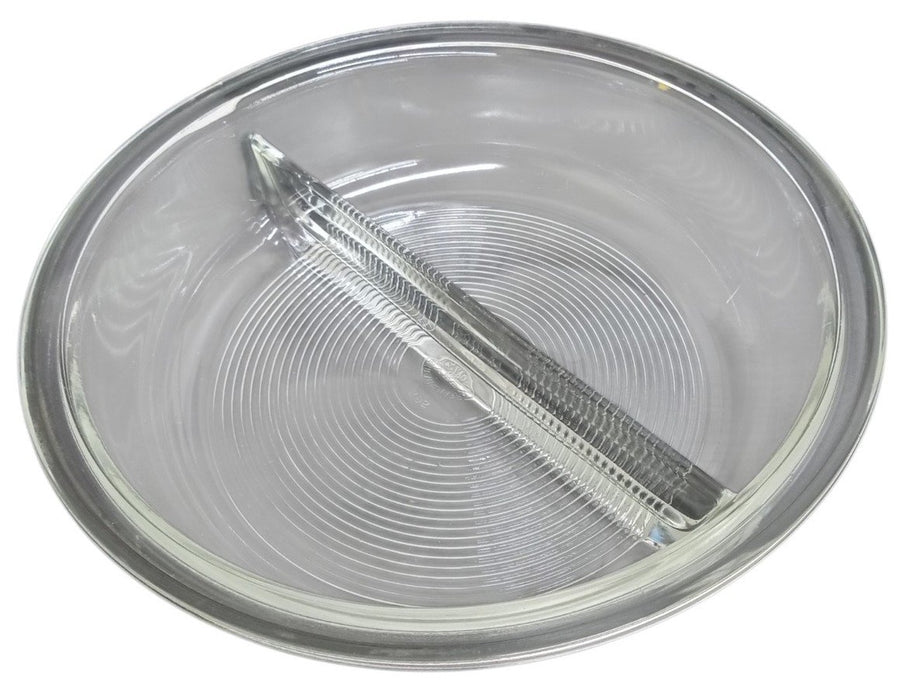 Pyrex Divided Chafing Dish W/ Aluminum Warmer Vintage Collectible 1960s