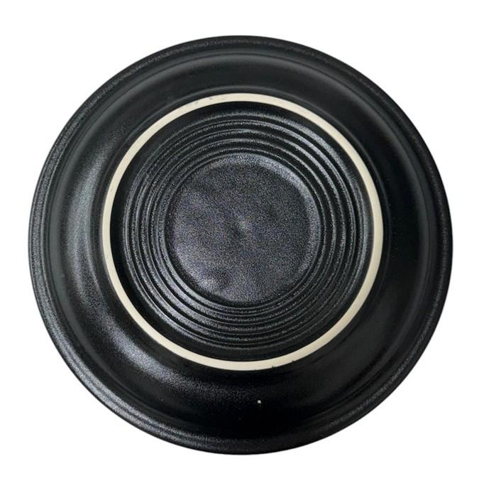 Fiesta - Foundry Black Bistro Coupe Salad Plate Homer Laughlin HLC Ceramic Dish