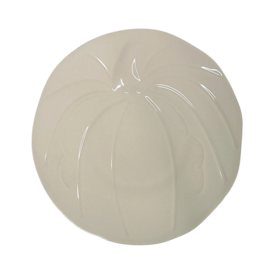 Fiesta - Linen Off-White Pumpkin Shaped Plate Homer Laughlin HLC Seasonal Ceramic Dish
