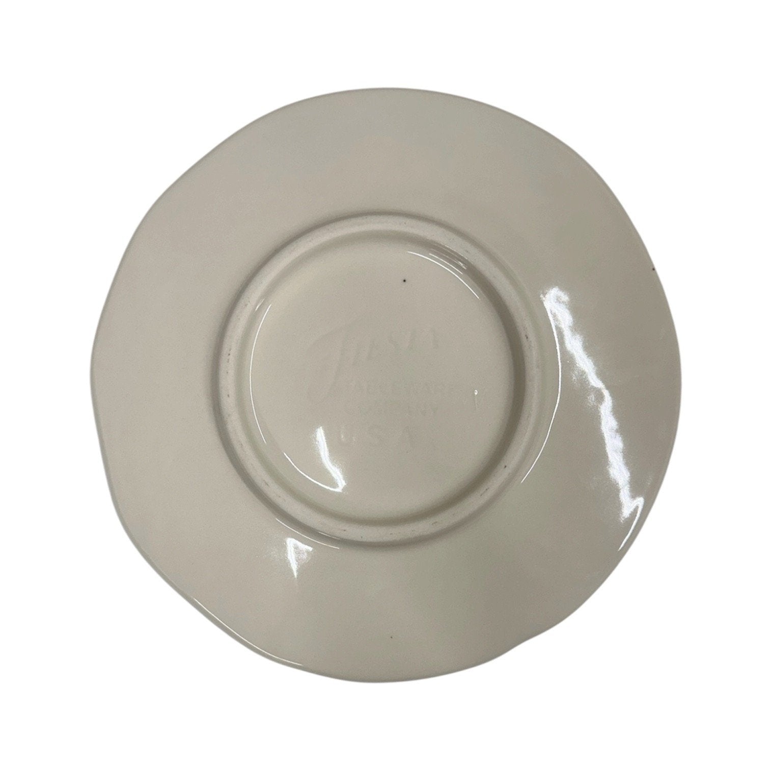 Fiesta - Linen Off-White Pumpkin Shaped Plate Homer Laughlin HLC Seasonal Ceramic Dish