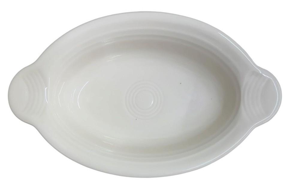 Fiesta - Linen Off-White 13oz Individual Oval Casserole Baker Homer Laughlin HLC Ceramic