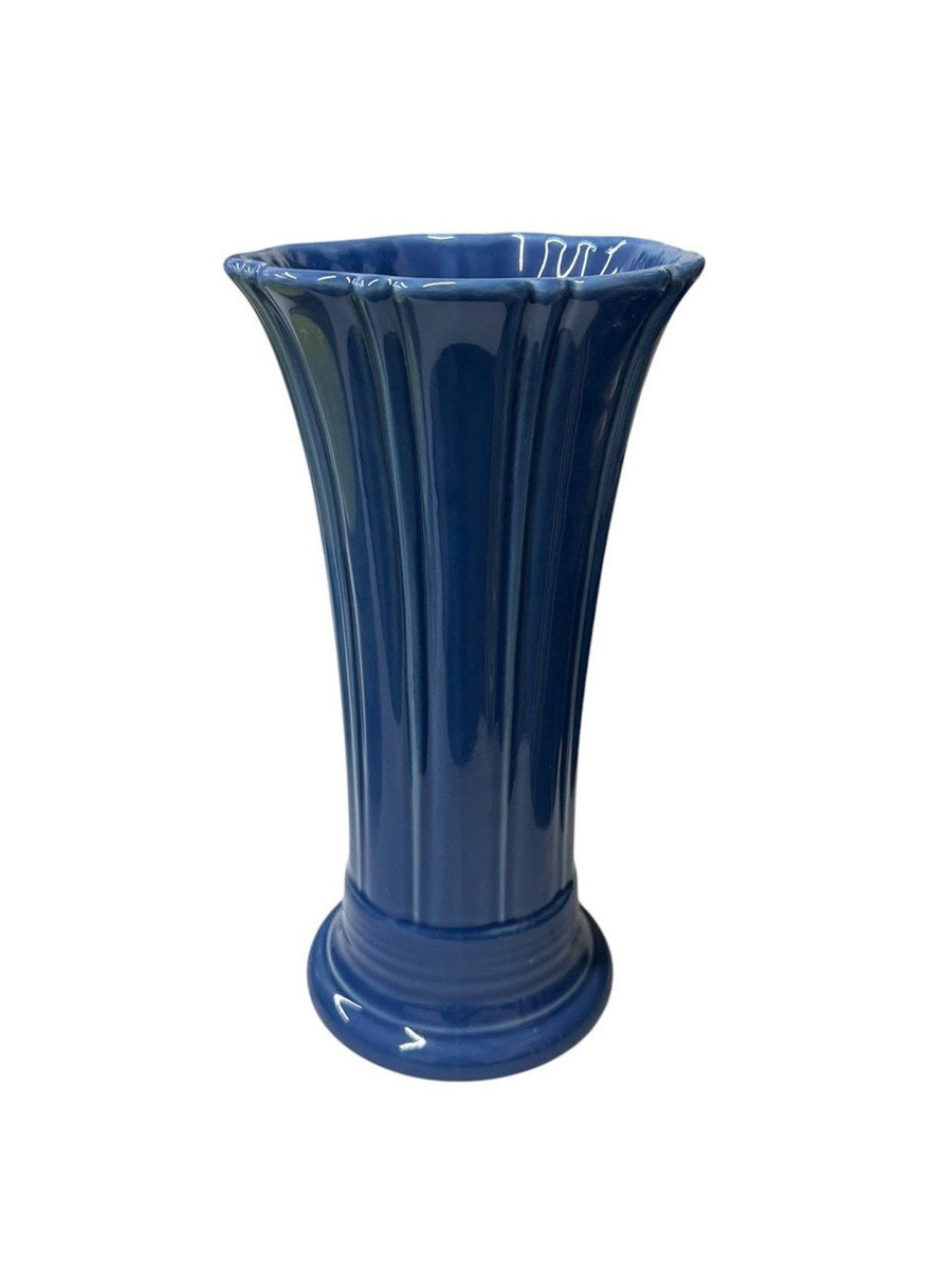 Fiesta - Lapis Blue Medium Flower Vase Homer Laughlin HLC Ceramic Collectible Decor