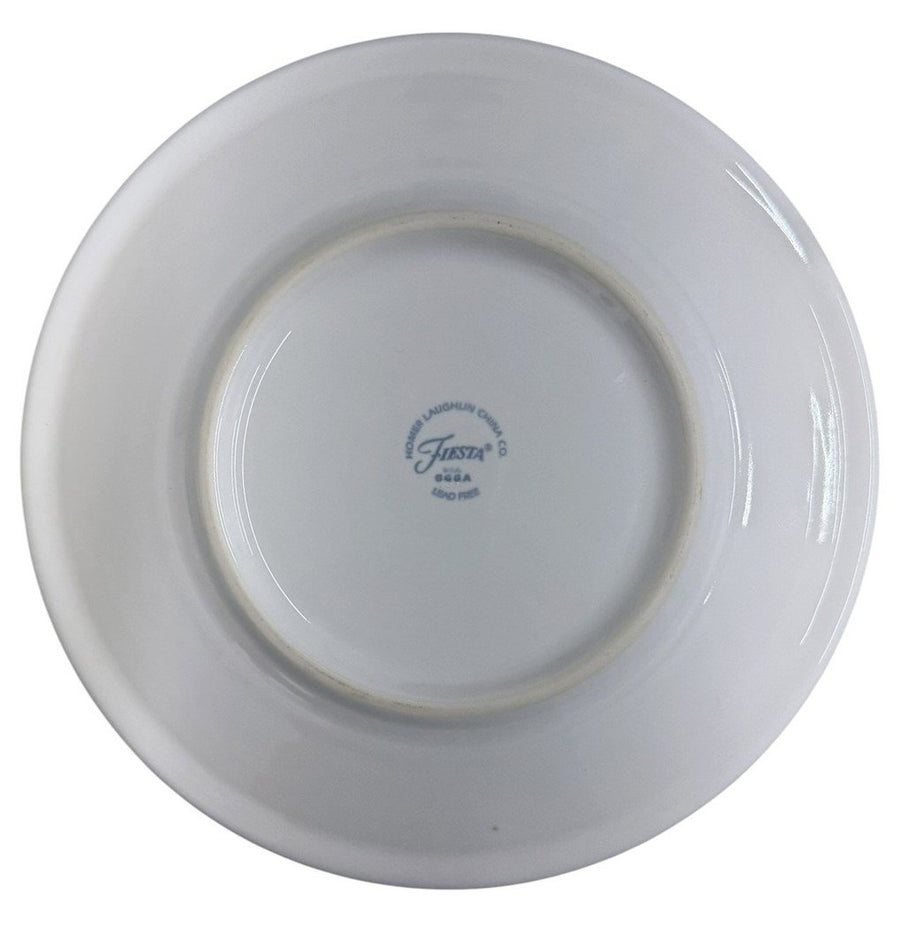 Fiesta - White Skull and Vine Sugar Luncheon Plate Homer Laughlin HLC Colorful Ceramic