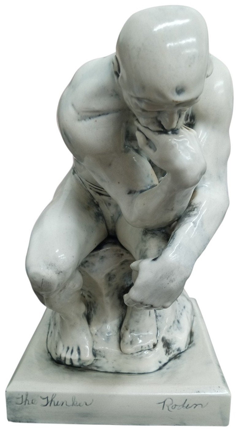 Rodin's The Thinker Taylorcraft Statue 11" Likely 1970s Vintage Decorative Art