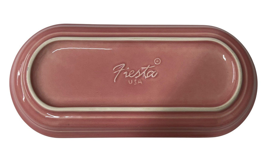 Fiesta - Peony Pink Small Oblong Platter / Bread Tray Homer Laughlin HLC Ceramic