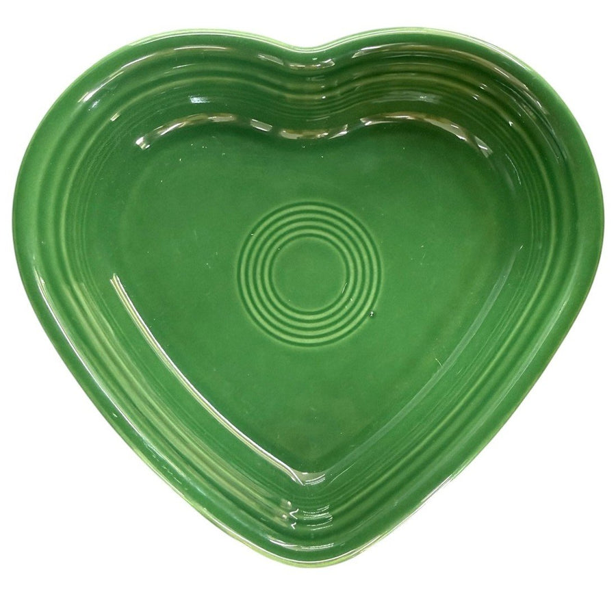 Fiesta - Jade Green Medium Heart Shaped Bowl Homer Laughlin HLC Ceramic Dish