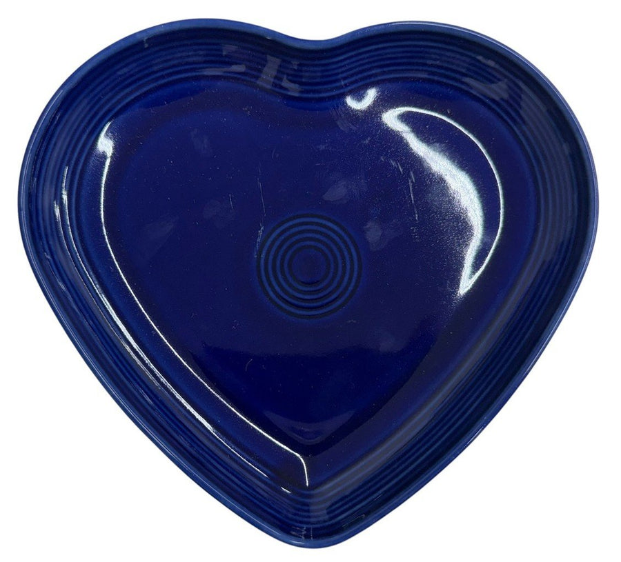 Fiesta - Twilight Blue Large Heart Shaped Plate Homer Laughlin HLC Ceramic Dish