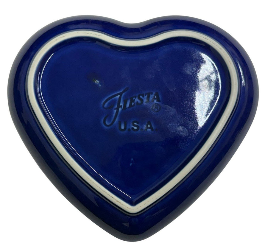 Fiesta - Twilight Blue Large Heart Shaped Plate Homer Laughlin HLC Ceramic Dish