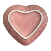 Fiesta - Peony Pink Small Heart Shaped Bowl Homer Laughlin HLC Ceramic Dish