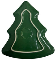 Fiesta - Jade Green Xmas Tree Shaped Plate Homer Laughlin HLC Ceramic