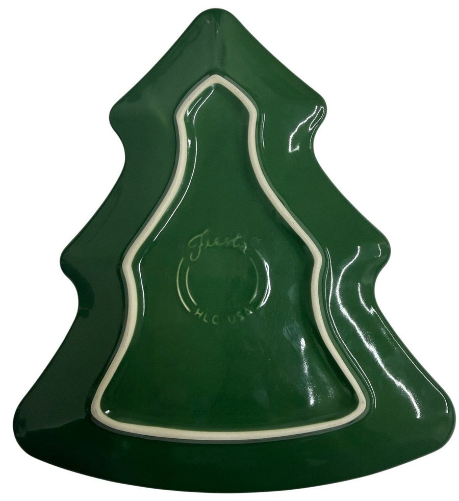 Fiesta - Jade Green Xmas Tree Shaped Plate Homer Laughlin HLC Ceramic
