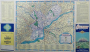 Sunoco New Jersey Road Map W/Philadelphia & New York Likely 1960s Vintage