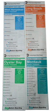 Timetables Long Island Railroad 2006 Set Of 9 Collectible Ephemera