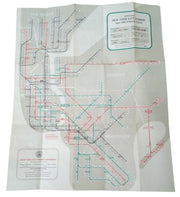 New York Subway Map & Guide 1958 Vintage Antique Collectible Travel Memorabilia
