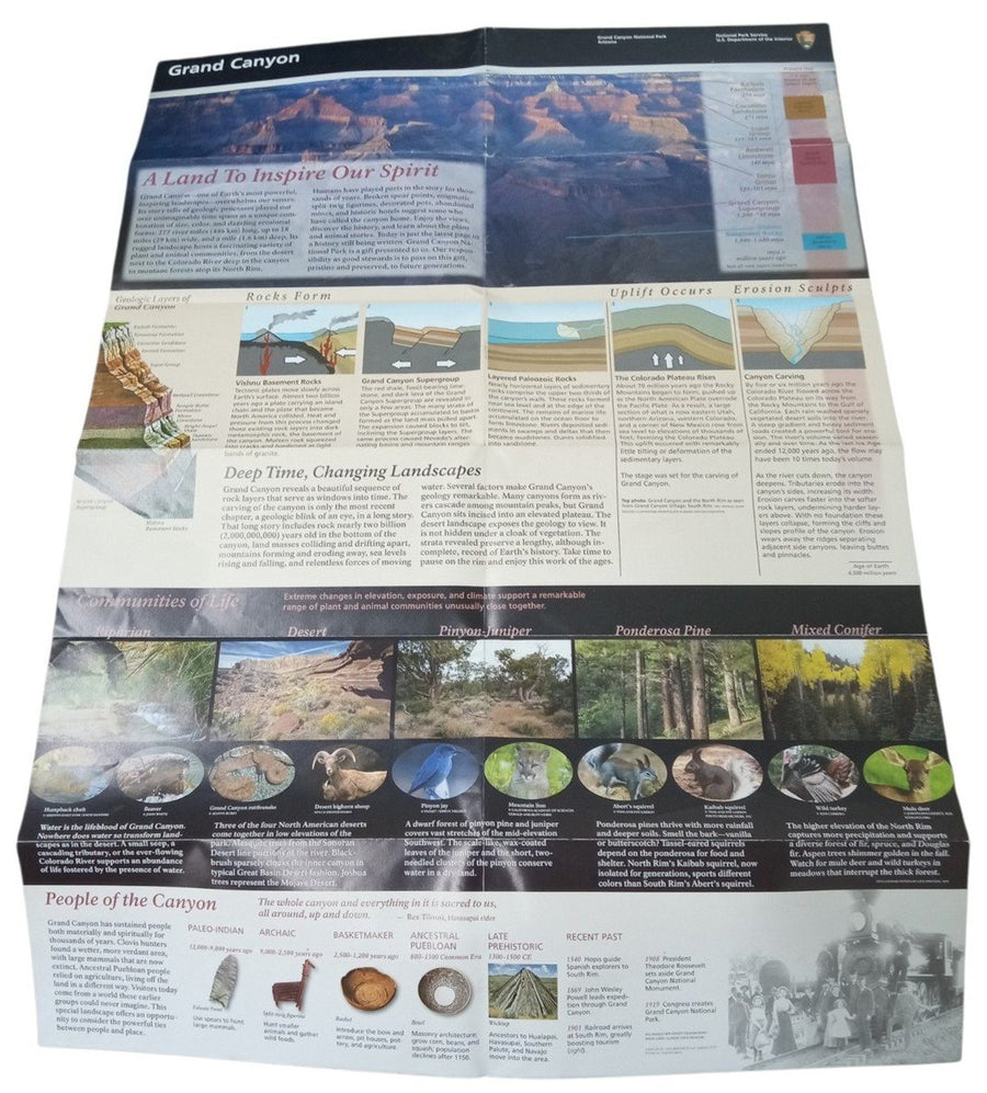 National Park Service Grand Canyon Brochure/Map Collectible Travel Souvenir