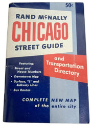 Rand McNally Chicago Street Guide & Transportation Directory 1954 Book/Map