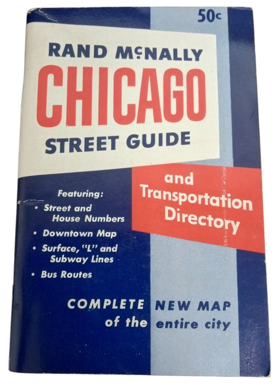 Rand McNally Chicago Street Guide & Transportation Directory 1954 Book/Map