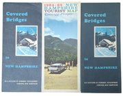 New Hampshire Covered Bridges Brochures/Tourist Map 1960s Set Of 3 Vintage
